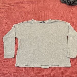 COIN 1804 ladies plus size 1x sweater / top charcoal grey